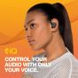 Skullcandy Push Active True Wireless In-Ear Bluetooth Earbud, Use with iPhone and Android with Charging Case and Mic, Great for Gym, Sports, and Gaming, IP55 Water and Dust Resistant - Orange/Black
