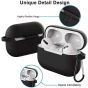 Protective Silicone for AirPods Pro Case with hook Black Color
