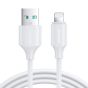 كابل شحن وبيانات جوي روم من USB فئة A إلى لايتنينج، بطول 1 متر، ابيض - S-UL012A9