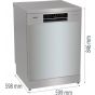 Gorenje Freestanding Inverter Dishwasher, 16 Persons, Metallic Grey - GS693C60XUVAD