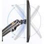 NB Dual Monitor Stand, 22 to 32 inch, Black - H180