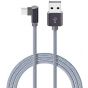 كابل USB فئة L مايكرو بوروفون، 1 متر، رمادي - BX26