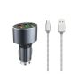 شاحن سيارة لدنيو 3 في 1 مع كابل مايكرو USB، متعدد الألوان - C703Q