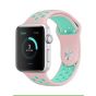 Silicone Sport Band for Nike Apple Watch, 38mm- Pink and Green