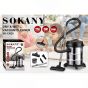 Sokany 2 in1 Drum Vacuum Cleaner, 3600 Watt, 25 Liters, Silver - SK-13025