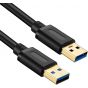 Keendex USB 3.0 Male to Male Cable, 20 cm, Black - KX 2527