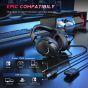 FIFINE H9 Wired Gaming Headset with Microphone for Multi Devices, 7.1 surround sound - Black