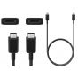 Super Fast Charger 25W EP-TA800 2 Pin 5V-3A Or 9V-2.77A Or 5.9V-3A Or 11V-2.25A With cable Type-C To Type-C 5A - Black