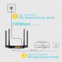 TP-Link AC1200 Wireless VDSL/ADSL Modem Router, 4 Ports, Black - Archer VR300