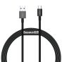 Baseus Superior Series USB-A to USB-C Charging and Data Cable, 1 Meter, Black - CATYS-01