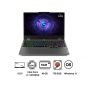 لاب توب جيمنج لينوفو LOQ 151RX9 83DV00VMED، انتل كور i7-14700HX، هارد 1 تيرا SSD، رام 16 جيجا، شاشة 15.6 بوصة FHD، كارت شاشة انفيديا جي فورس RTX 4060 سعة 8 جيجا GDDR6، ويندوز 11 - رمادي لونا