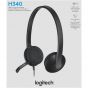 Logitech USB Headset, Black - H340