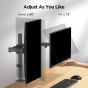 Koorui Dual Arm Holder for 13 to 27 Inch Monitors, Black - KR20G