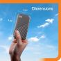 هارد SSD خارجي ويسترن ديجيتال ماي باسبورت، سعة 500 جيجا، رمادي - WDBAGF5000AGY-WESN