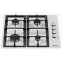 Turboline Gas Built-in Hob, 60cm, 4 Burners, Silver - TL6050GVIX