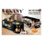 Sokany 3-in-1 Breakfast Maker, 12 Liters, 1250 Watt, Black - Sk-145