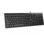 A4tech Wired Keyboard, Black - KR-92