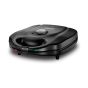 Black + Decker  3 in 1 Sandwich Maker, 6 Slices, 1400 Watt, Black- TS4130-B5