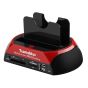 Tccmebius Hard Drive Docking Station and Card Reader, Black and Red - TCC-S862-US