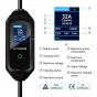 AFYEEV Schuko Type 2 Electric Car Charging Cable, 32A, 7.2kW - Black