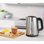 Braun PurShine Electric Kettle, 1.7 Liters, 2200 Watt, Black and Silver - WK 1500