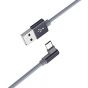 كابل USB فئة L مايكرو بوروفون، 1 متر، رمادي - BX26