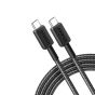 كابل من USB فئة C إلى USB فئة C انكر 322 مضفر، 90 سم، اسود -A81F5H11