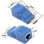 LDOC HDMI Extender Adapter, HDMI to RJ45 Ethernet Network Converter Over by Cat5-e/6 Cable Splitter 1080p up to 30m/98ft Repeater for HDTV HD TV DVD PS4 STB, 100 Feet