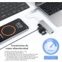 محول USB-C للاب توب 4 في 1، مع محول USB - فضي
