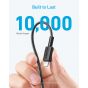 كابل انكر 322 بموصل USB فئة C الى لايتنينج، طوله 3 قدم، اسود - A81B5H11