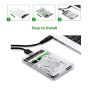 Coolead External Hard Drive Enclosure for HDD, SSD, 2.5 Inch - Transparent