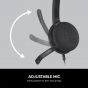 Logitech USB Headset, Black - H340