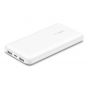 Belkin BoostCharge Wired Power Bank, 10000 mAh, 3 Ports - White with USB-A to USB-C cable, 0.15 Meter