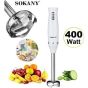 Sokany Hand Blender, 400 Watt, White - SK-1707