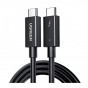 كابل USB فئة C ثاندر بولت يوجرين، 0.8 متر، اسود - US501