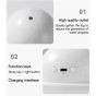 Battery Moon Lamp Humidifier, 200ml - White