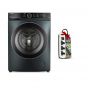 Toshiba Front Load Automatic Washing Machine, 9Kg, Inverter Motor, Morandi Grey - TW-BK100GF4EG(MK) with iLock Power Strip, 3 Outlets, 2860W - White