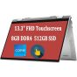 Dell Inspiron 7306 2-in-1 x360 Laptop, Intel Core i5-1135G7, 13.3 Inch, 512GB SSD, 8GB RAM, Intel Iris Xe Graphics, Windows 10 - Platinum Silver