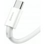Baseus Superior Series USB-A to USB-C Charging and Data Cable, 1 Meter, White - CATYS-02