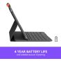 Logitech Slim Folio Case with Integrated Bluetooth Keyboard and Stylus Pen slot for Apple iPad Air 3rd Generation - Graphite