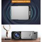 Unic T6 Mini LED Projector, 1280x720 Resolution - Silver