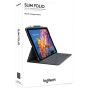 Logitech Slim Folio Case with Integrated Bluetooth Keyboard and Stylus Pen slot for Apple iPad Air 3rd Generation - Graphite