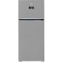 Beko No-Frost Refrigerator, 406 Liters, Inverter, Silver - RDNE455M20XBIDS