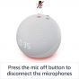 Amazon Echo Dot Smart Speaker 4th Generation - Glacier White 