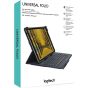 Logitech Universal Folio Case with Integrated Bluetooth Keyboard and Stylus Pen for 9 to 10 Inch Tablets - Black