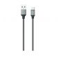 كابل شحن ونقل بيانات USB-A الى USB-C لدنيو، 65 وات، 2.4 امبير، طوله 2 متر، رمادي - LS442