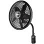 Prifix Jumbo Wall Mount Fan with Remote Control, Black - WFJ-211