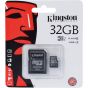 Kingston MicroSDHC Class 10 UHS-I Memory Card with Adapter, 32GB, Black - SDC10G2-32GB