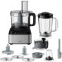 Braun PurEase 12 in 1 Food Processor, 800 Watt, Silver and Black - FP 3235 SI