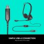 Logitech 960 USB Headset with Microphone - Black